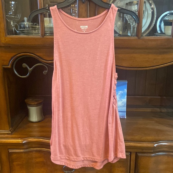 Pink/Red Tank Top Lace Up Sides - Picture 1 of 4
